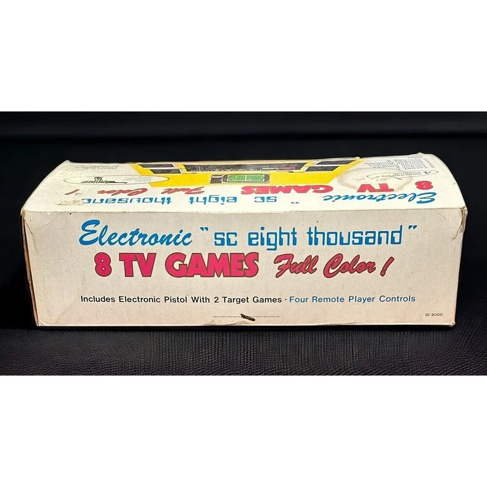70's Electronic SC Eight Thousand 8000 TV Games Video Games Systems Pistol Box‎